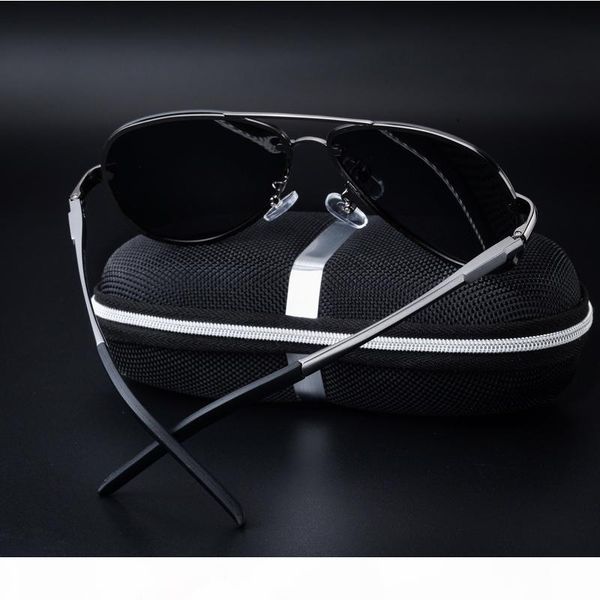 

k rimless polarized driving sunglasses meatl frame blue mirror uv400 sunglasses for men with box t200106, White;black