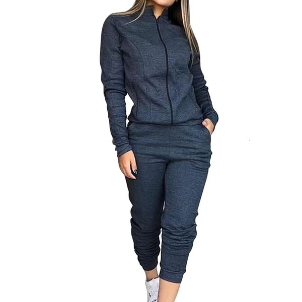 

nibesser new 2pcs set hoodies loose hooded sweatshirt solid long pants 2 pieces sets women clothing suits female tracksuit, Gray