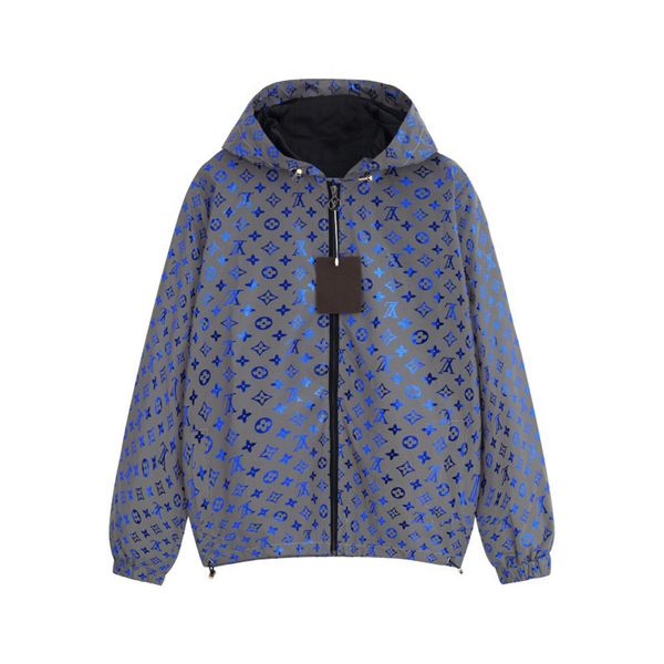 

zippers men jacket casual hooded jackets autumn winter outwear fashion reflective letter print windbreaker jackets coats, Black;brown