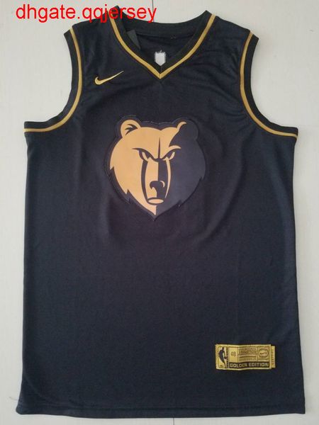 

2020-20 men's ja morant #12 black gold jersey, Gray