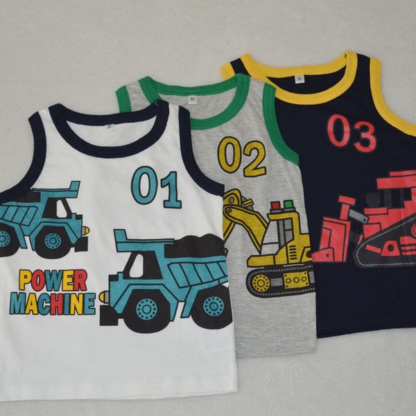 

xisongwu boy's cotton car printed sleeveless xisongwu vest vestboy's cotton car printed sleeveless vest, Blue