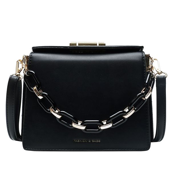 

new chain hand bags for women 2020 luxury fashion shoulder bag pu leather ladies crossbody bag small handbags black