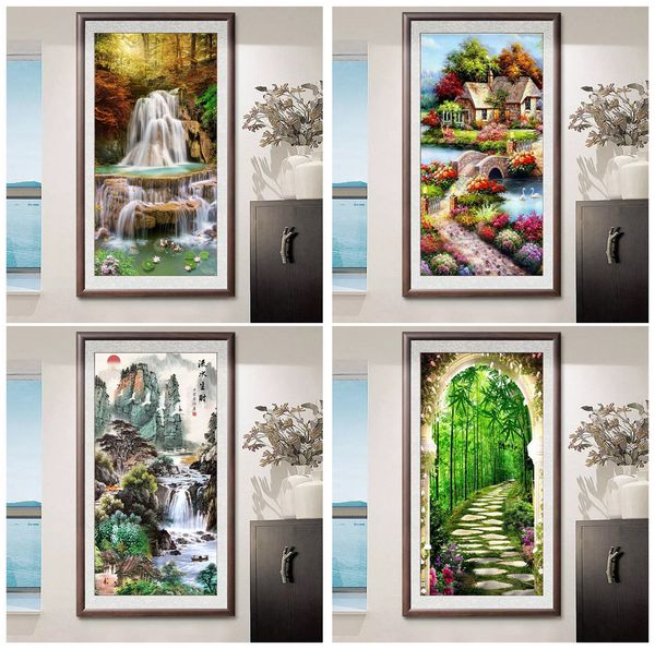

full round diamond painting landscape flowers 5d diy diamond embroidery mosaic landscape art kit home decoration