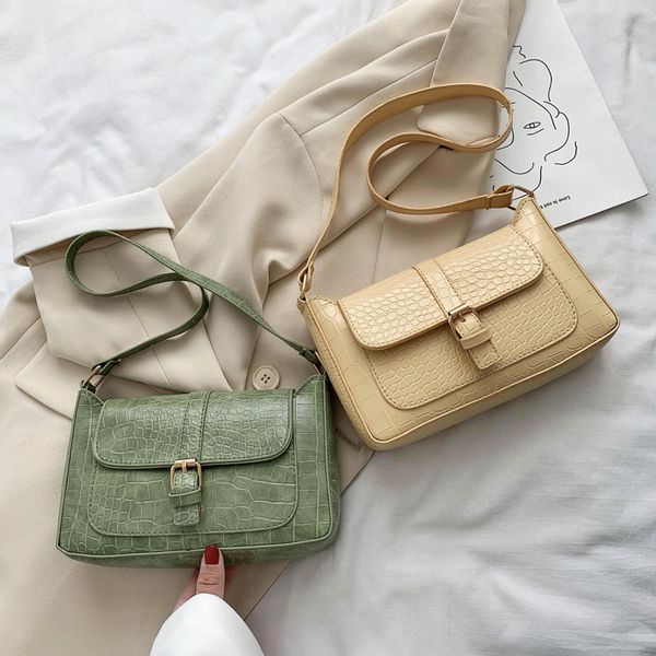 

retro alligator pattern pu leather handbags for women 2020 shoulder bags female small elegant totes lady handbag luxury hand bag