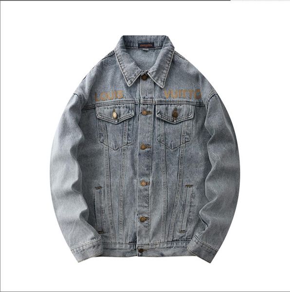 

2020 fashion seller denim jackets long sleeve embroidered jackets for men and women lover, Black;brown