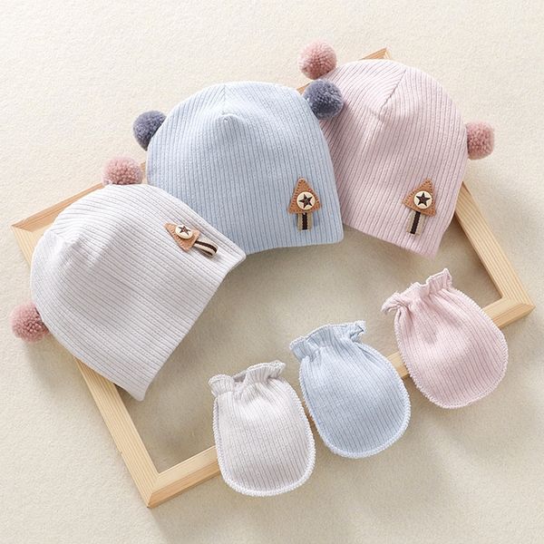 

новорожденной шляпа новорожденной шляпы милого крышка младенец capgloves крышки младенец супер мило обваленное хлопок осень сочетание тонких, Yellow