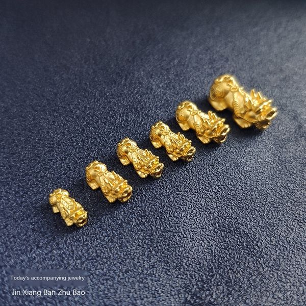 

wvvrh pure gold 999 mythical wild accessories animal bracelet accessories 3d hard jin pi xiu lucky beads bracelet medium and small 24k mythi, Silver