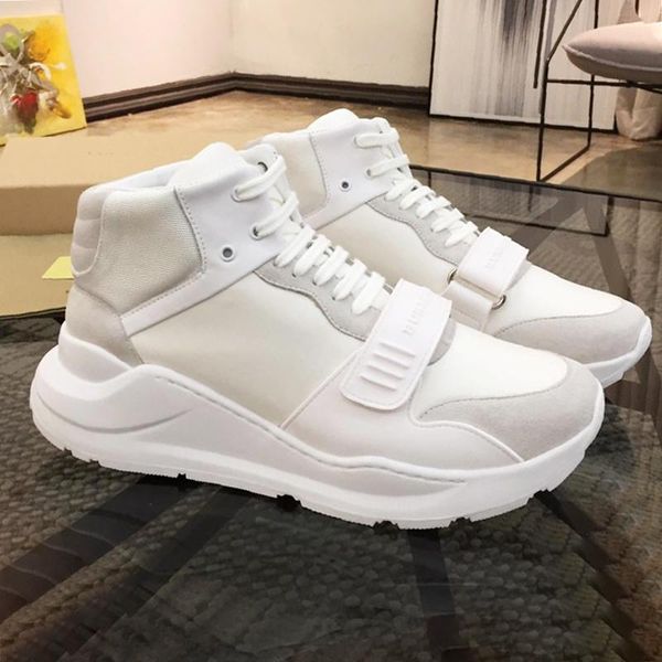 

new arrival men boots fashion classic breathable shoes vintage check cotton sneakers lightweight high casual men shoes, Black