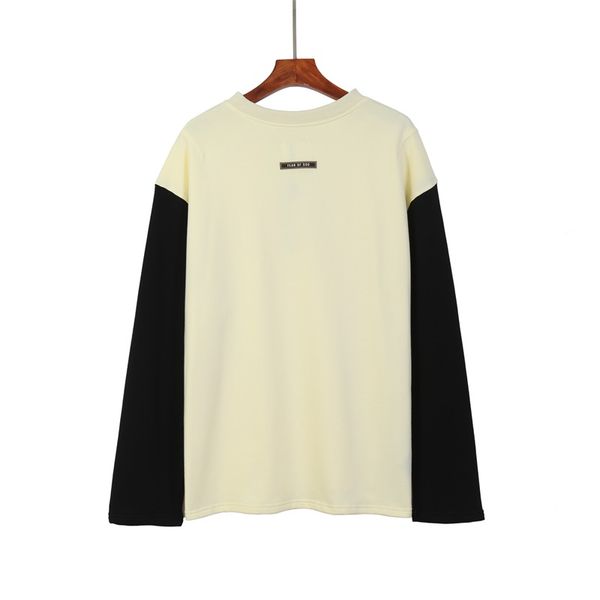 

women shirt collar fog long joining togethe henry casual fleece thin sleeves long sleeve cool men and fear t hoodie god 6th of flkon, Black