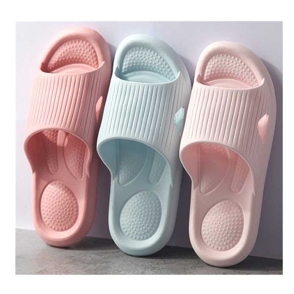 

4d arch support massage home slippers men women comfortable l bathroom non-slip fashion simple couple eva damping slippers, Black