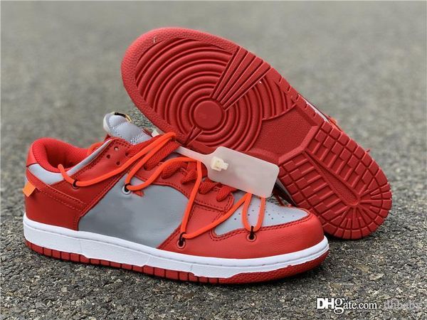 

authentic off dunk low leather collection white running shoes university red wolf grey athletic men women sports sneakers ct0856-600