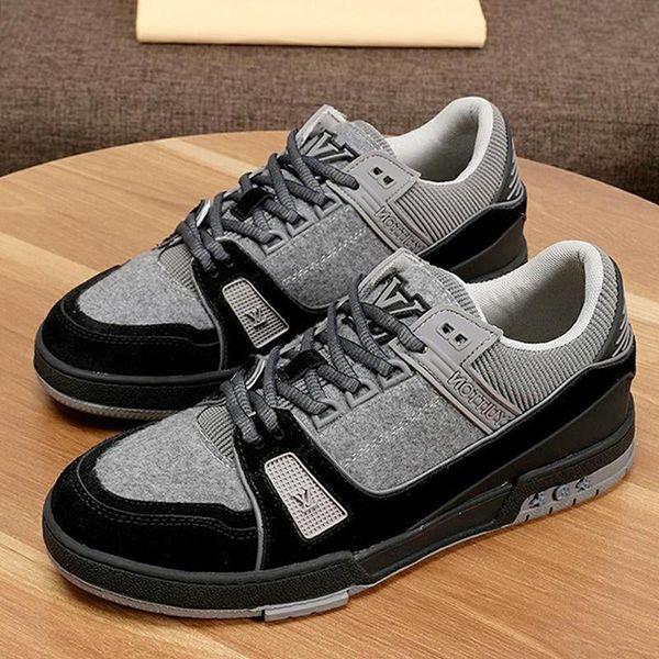 

causal shoes men fashion sneakers zapatos de hombre trainer sneaker mens shoes fashion type chaussures pour hommes with origin box fast, Black