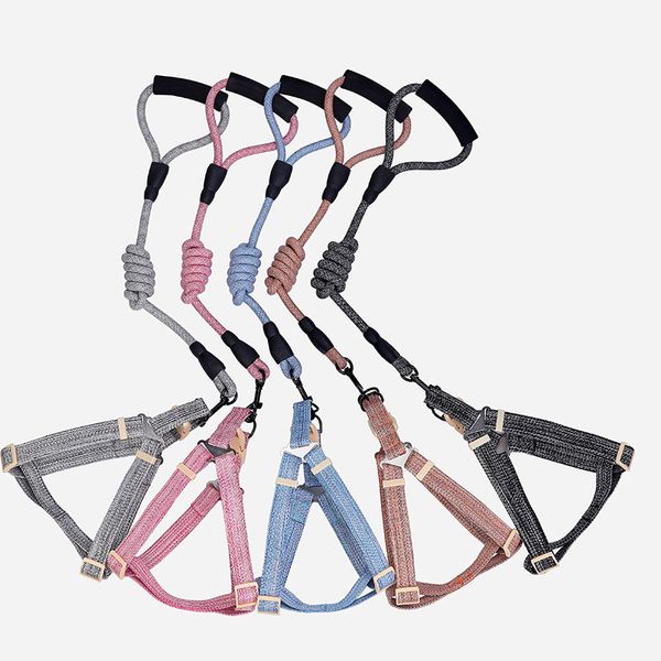 

красочная собака harness и поводок набор дышащего cat vest корда животных аксессуаров для малой, средней собаки кошка сад