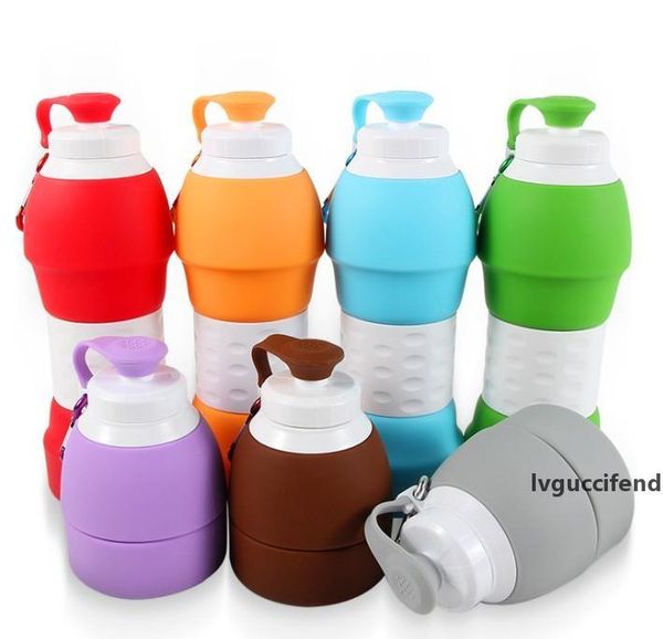 

latest 19.6oz food grade silicone portable silicone folding water cup, travel outdoor sports bottle, ing