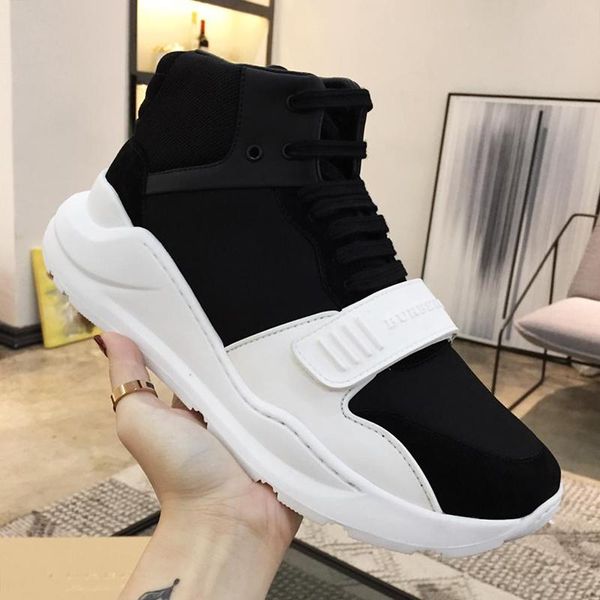 

luxury mens boots herren luxus marken schuhe vintage check cotton sneakers outdoor walking breathable plus size lace -up casual men shoes, Black