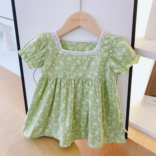 

girl's printed dress summer 2020 baby girl's dress, Red;yellow