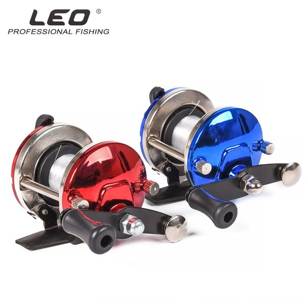 

27842 leo small drum red/bluerock ice winter fishing cross wheel boat fishing line wheel