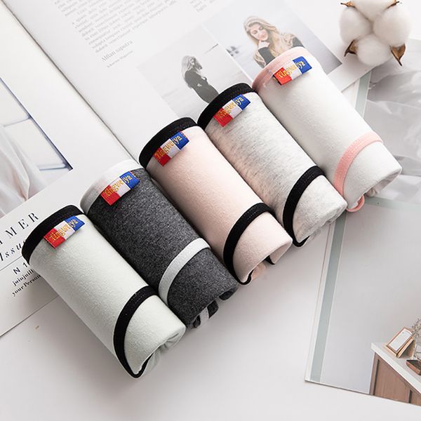 

bzel new solid female underwear women panties quality panties ladies cotton briefs teenage girl's casual panty intimates, Black;pink