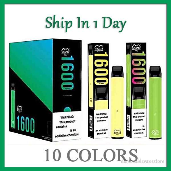 

Новые Puff XXL одноразовые Vape 1600puffs эффективная царапанию одноразовые ручки загрузочное устройство Kit пустой одноразовый комплект оборудования