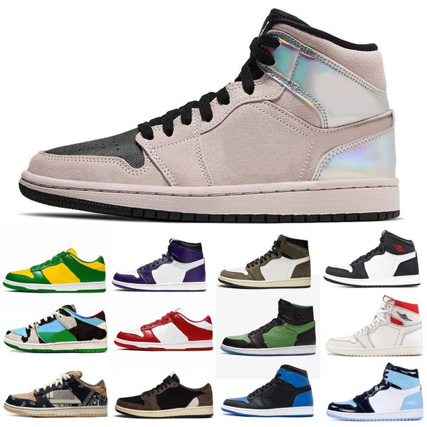 

мода 1 1s высокого масштаба зеленые ботинки mens basketball obsidian racerl синий unc 1s chicago banned бред toe мужчины спорт sneaker 5.5-1