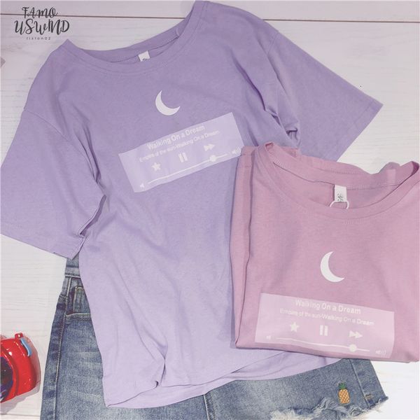 

japane sailor moon fashion cute sweet pink casual large size friends short summer female new short sleeved harajuku cotton tshirt, White
