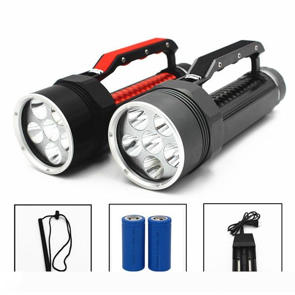 

Diving Light 6 x L2 7200LM Diving Flashlight Waterproof Lamp Scuba Submersible Underwater 100M Work Torch 32650 Batteries