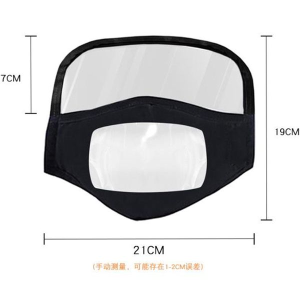 

multifunctional face mask with transparent eye shield full protective cotton mouth mask reusable washable designer face mask aha149