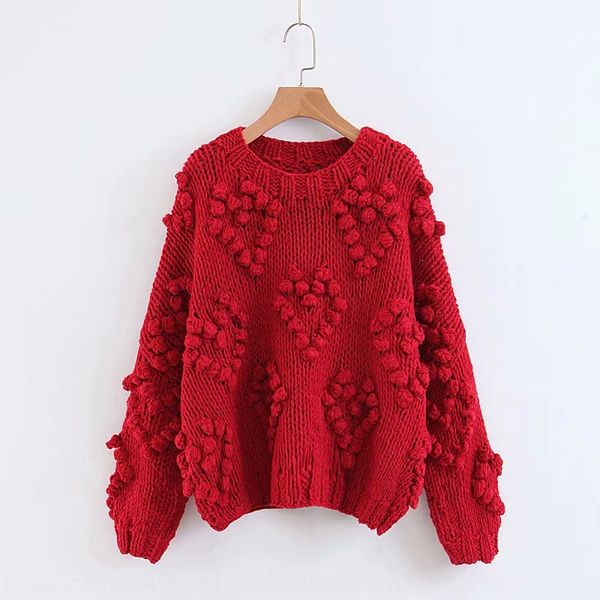 

2019 autumn women pullover 's round neck solid color fur ball thick needle pullover knitted sweater women 9037, White;black