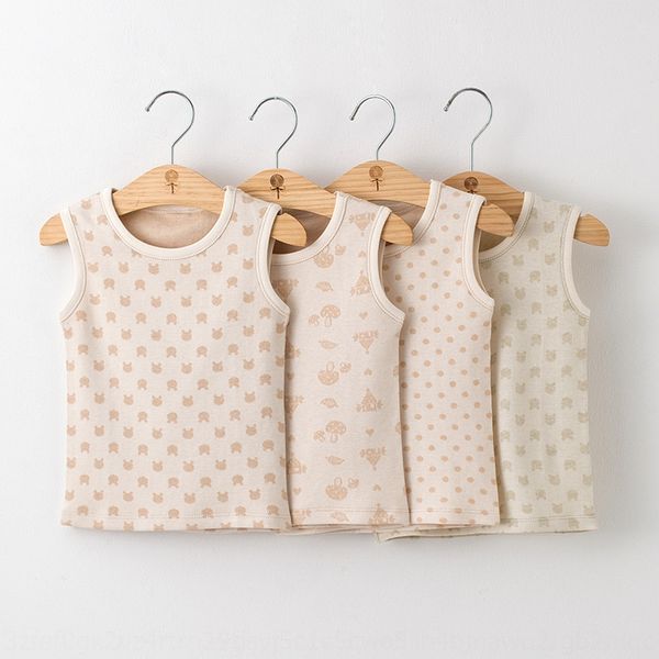 

одежда нового цвета хлопка творческого нового сезон бесшовного жилет детской одежда детской хлопок база рубашка жилет, Blue