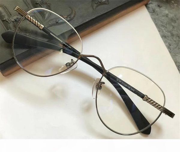 

new eyeglass chrom-h glasses crh gag prescription men eye frame brand design prescription glasses vintage frame steampunk style, Black