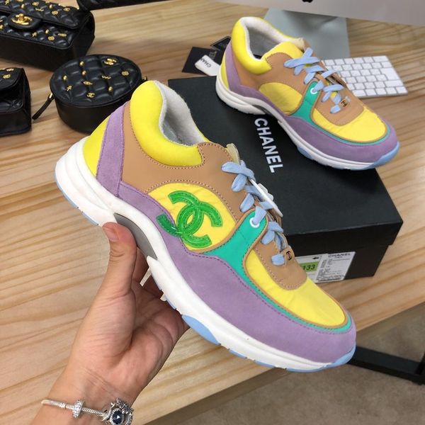 

new25 high-end ladies casual shoes fashion wild ladies sports shoes outdoor travel shoes original box packaging fast delivery, Black
