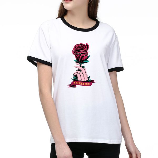 

women designer t shirts summer fashion lady tees breathable short sleeves pattern printed tees shirt tsl, White
