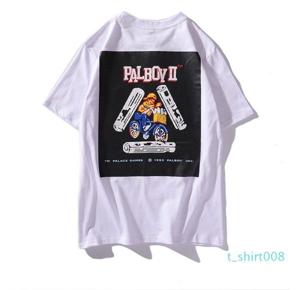 

mens designer t shirts brand fashion palaces t shirt fashion men tshirts hip hop t shirts casual breathable man shirt t08, White;black