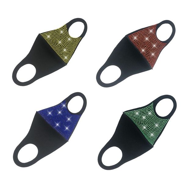 

two color split joint mouth respirator face mask dust fashion protect recycling reusable mascarilla rhinestone crystal girl custom 6 91jy b2