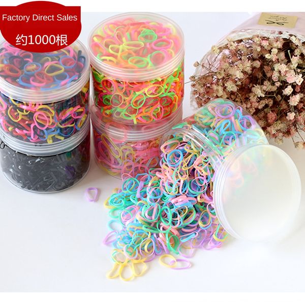 

4bkaa accessories little girl rope disposable accessories hair rope hair simple transparent children's skin and muscle set about 1000 p, Slivery;white