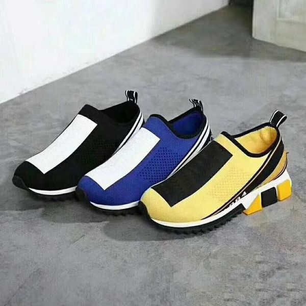 

20 selling designer women' men' sneakers sock casual shoes yellow women shoes blue men sock shoes 36-45, Black;grey