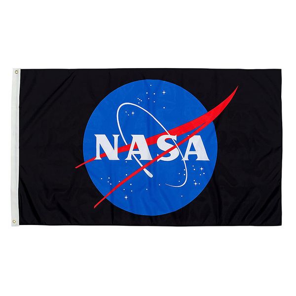 Bandeira NASA azul 100D Poliéster Impressão Digital Equipa Desportiva Escola Clube Coberta Outdoor Use frete grátis