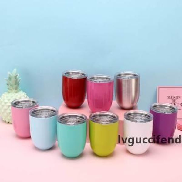 

egg cups wine cup portable stainless steel beer coffee mugs double wall vacuum insulated mugs with clear lid outdoor cup 300ml yfa1148
