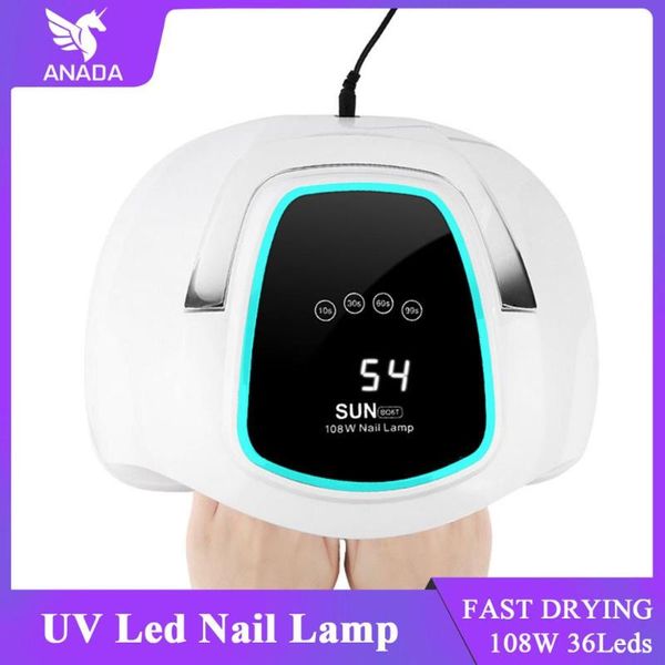 

nail dryers anada 108w uv led light lamp dryer for gel polish machine sun bq6t