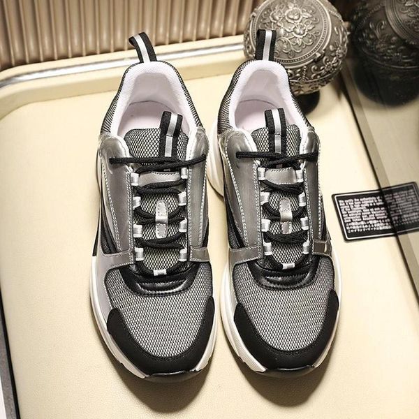 

fast delivery mens shoes b22 canvas and calfskin sneaker breathable lightweight lace -up men shoes comfortable outdoor walking shoes sale, Black