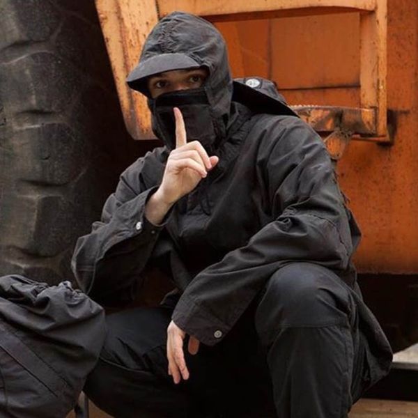 

19fw mens designer riot mask tactical clothing camo mountain parka jacket windproof men women coat street casual sport outwearhitt, Black;brown