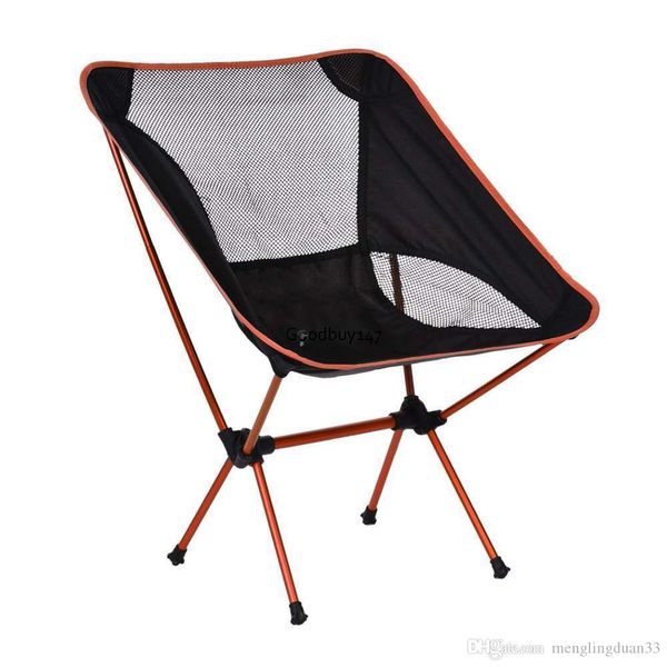 

fit fishing camping picnic four stable legs orange portable folding chair stool