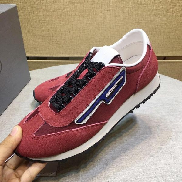 

suede and nylon sneakers men 's shoes autumn and winter breathable casual footwears style plus size lace -up low men, Black