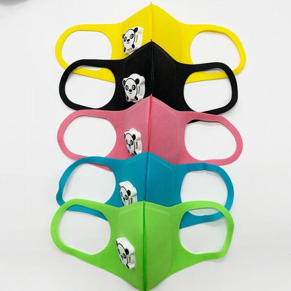 

cartoon bear kids dust-proof face mask children outdoor cotton valve respirator mouth covers dustproof washable reusable masks