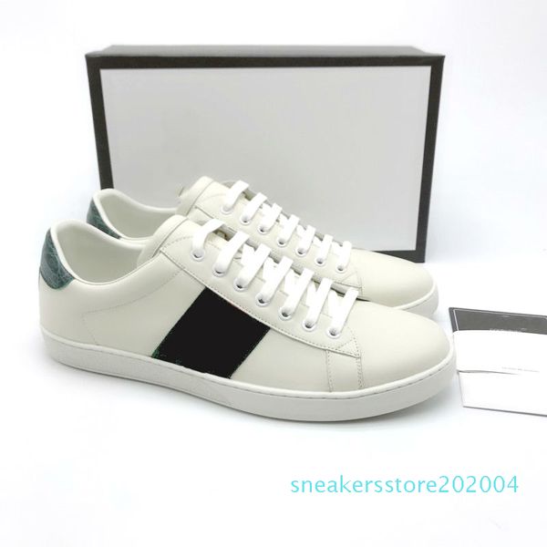 

ace shoes designer shoes strawberry leather casual sneakers embroidery bee,tigers fruit dragon men and women sneakers s04, Black