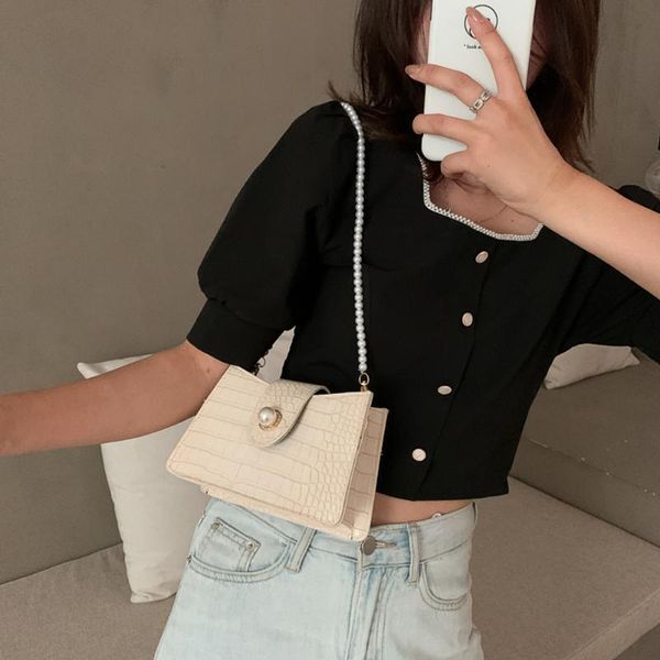 

fashion exquisite shopping bag portable women pearl shoulder bag elegant leather handbag lady travel tote purse