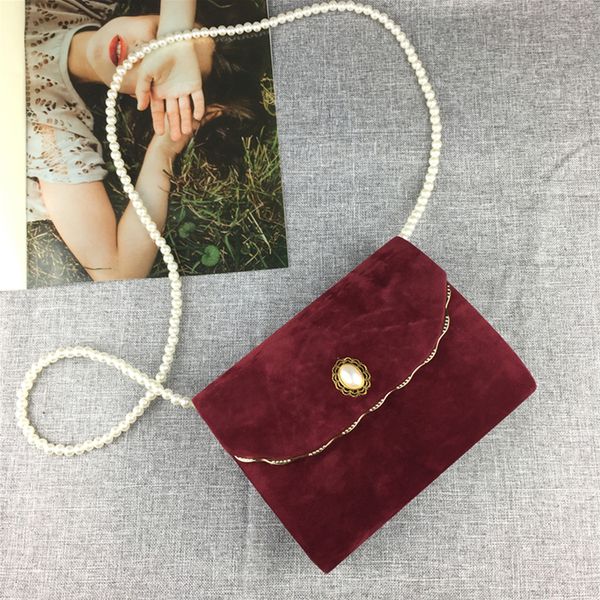 

luxy velvet flap bag women handbag with pearl black elegant shoulder bag wedding clutch bag party purse zd1468