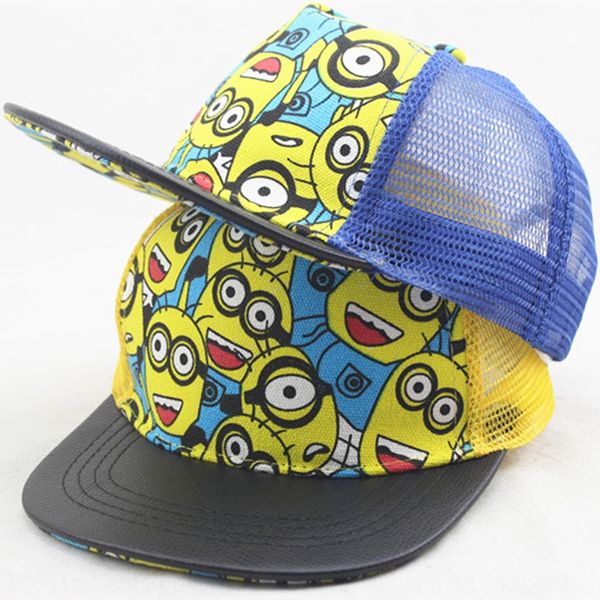 

tk29j new children all-match outdoor net hip-hop baseball cap hat baby cartoon leather edge sunscreen baseball cap flat edge hip-hop hat ti, Blue;gray