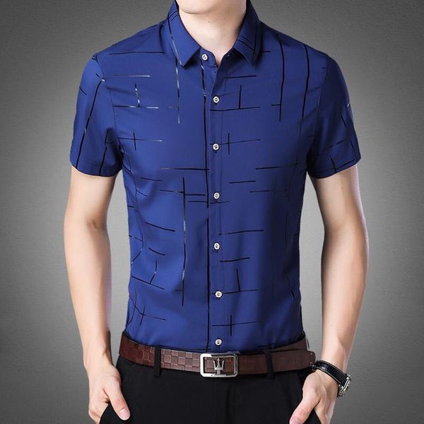 

shirt for man,short sleeve men shirt,short sleeve shirt man,summer cool men clothing business casual shirts, White;black