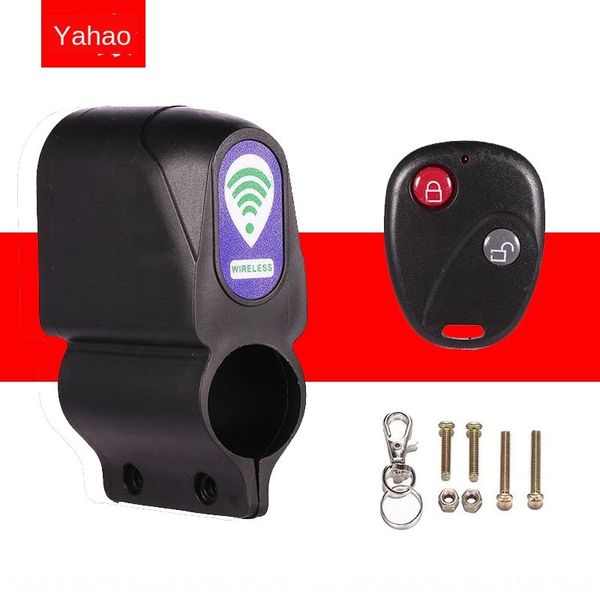 

remote control anti-theft intelligent car lock bicycle bicycle alarm lock mountain bike anti-theft with wireless alarm, Silver